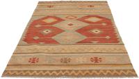 Morgenland Wollteppich Kelim Fars Nomadisch 216 x 153 cm, rechteckig, 0,4 mm Höhe, Wendeteppich