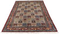 Morgenland Wollteppich Moud Medaillon Beige 196 x 147 cm, rechteckig, 1 mm Höhe, Unikat mit Zertifikat