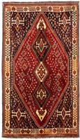Morgenland Wollteppich Shiraz Medaillon 270 x 175 cm, rechteckig, 0,1 mm Höhe, Unikat mit Zertifikat