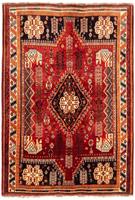 Morgenland Wollteppich Shiraz Medaillon 253 x 160 cm, rechteckig, 0,1 mm Höhe, Unikat mit Zertifikat