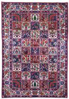 Morgenland Wollteppich Bachtiar Felder Rosso 300 x 208 cm, rechteckig, 1 mm Höhe, Unikat mit Zertifikat