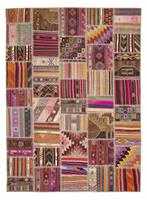 Morgenland Wollteppich Patchwork Patchwork 241 x 170 cm, rechteckig, 0,5 mm Höhe, Kurzflor