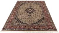 Morgenland Wollteppich Moud Stark Gemustert Beige 198 x 146 cm, rechteckig, 1 mm Höhe, Unikat mit Zertifikat