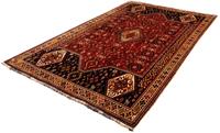 Morgenland Wollteppich Shiraz Medaillon 271 x 152 cm, rechteckig, 0,1 mm Höhe, Unikat mit Zertifikat