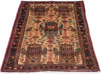 Morgenland Wollteppich Hamadan Medaillon 125 x 81 cm, rechteckig, 1 mm Höhe, Handgeknüpft