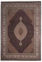 Morgenland Wollteppich Moud Medaillon Beige 274 x 200 cm, rechteckig, 1 mm Höhe, Unikat mit Zertifikat