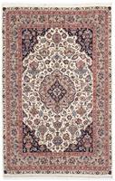 Morgenland Wollteppich Kaschmar Blumenmuster Beige 293 x 196 cm, rechteckig, 1 mm Höhe, Unikat mit Zertifikat