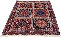 Morgenland Wollteppich Yalameh Durchgemustert Rosso chiaro 156 x 100 cm, rechteckig, 1 mm Höhe, Handgeknüpft