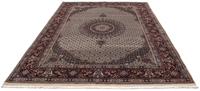 Morgenland Wollteppich Moud Medaillon Beige 285 x 200 cm, rechteckig, 1 mm Höhe, Unikat mit Zertifikat