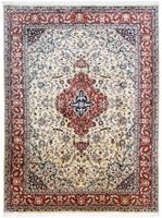 Morgenland Wollteppich Nain Medaillon Beige 287 x 213 cm, rechteckig, 0,4 mm Höhe, Unikat mit Zertifikat