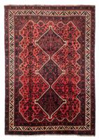 Morgenland Wollteppich Shiraz Medaillon Rosso 300 x 207 cm, rechteckig, 1 mm Höhe, Unikat mit Zertifikat