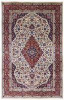 Morgenland Wollteppich Golpayegan Medaillon Beige 310 x 202 cm, rechteckig, 1 mm Höhe, Unikat mit Zertifikat
