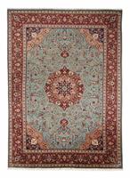 Morgenland Wollteppich Täbriz - 50 Raj Medaillon Blu scuro 295 x 200 cm, rechteckig, 0,8 mm Höhe, Unikat mit Zertifikat