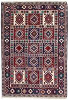 Morgenland Wollteppich Yalameh Felder Blu 191 x 82 cm, rechteckig, 1 mm Höhe, Handgeknüpft