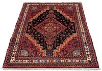 Morgenland Wollteppich Hosseinabad Medaillon Blu 157 x 105 cm, rechteckig, 1 mm Höhe, Handgeknüpft