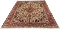 Morgenland Wollteppich Golpayegan Medaillon Beige 305 x 208 cm, rechteckig, 1 mm Höhe, Unikat mit Zertifikat