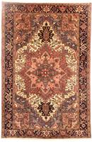 Morgenland Wollteppich Heriz Medaillon Ruggine 341 x 252 cm, rechteckig, 1 mm Höhe, Unikat mit Zertifikat