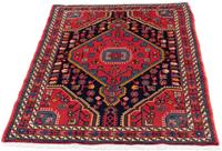 Morgenland Wollteppich Hamadan Medaillon 145 x 92 cm, rechteckig, 1 mm Höhe, Handgeknüpft