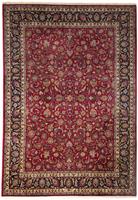 Morgenland Wollteppich Maschad Durchgemustert Rosso 345 x 253 cm, rechteckig, 1 mm Höhe, Unikat mit Zertifikat