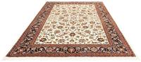 Morgenland Wollteppich Kaschmar Blumenmuster Beige 283 x 202 cm, rechteckig, 1 mm Höhe, Unikat mit Zertifikat