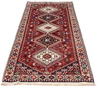 Morgenland Wollteppich Yalameh Medaillon Blu scuro 160 x 100 cm, rechteckig, 1 mm Höhe, Handgeknüpft