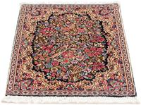 Morgenland Wollteppich Kaschmar Blumenmuster Blu scuro 352 x 250 cm, rechteckig, 1 mm Höhe, Unikat mit Zertifikat