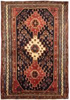 Morgenland Wollteppich Shiraz Medaillon 250 x 153 cm, rechteckig, 0,1 mm Höhe, Unikat mit Zertifikat