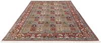 Morgenland Wollteppich Moud Felder Rosso chiaro 296 x 191 cm, rechteckig, 1 mm Höhe, Unikat mit Zertifikat