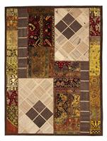 Morgenland Wollteppich Patchwork Patchwork 300 x 216 cm, rechteckig, 0,5 mm Höhe, Kurzflor