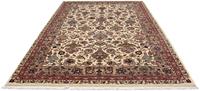 Morgenland Wollteppich Kaschmar Blumenmuster Beige 290 x 200 cm, rechteckig, 1 mm Höhe, Unikat mit Zertifikat