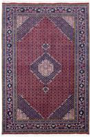 Morgenland Wollteppich Ardebil Medaillon Rosso scuro 288 x 191 cm, rechteckig, 1 mm Höhe, Unikat mit Zertifikat