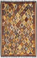 Morgenland Wollteppich Kelim Maimene Stark Gemustert 294 x 199 cm, rechteckig, 0,4 mm Höhe, Wendeteppich