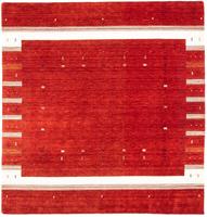 Morgenland Wollteppich Loribaft Minimal Rosso 256 x 249 cm, quadratisch, 1,8 mm Höhe, Unikat mit Zertifikat