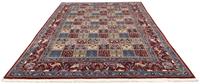 Morgenland Wollteppich Moud Felder Rosso 290 x 196 cm, rechteckig, 1 mm Höhe, Unikat mit Zertifikat