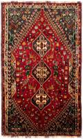 Morgenland Wollteppich Shiraz Medaillon 270 x 175 cm, rechteckig, 0,1 mm Höhe, Unikat mit Zertifikat