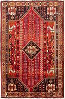 Morgenland Wollteppich Shiraz Medaillon 258 x 165 cm, rechteckig, 0,1 mm Höhe, Unikat mit Zertifikat