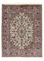 Morgenland Wollteppich Keshan Medaillon Beige 150 x 97 cm, rechteckig, 1 mm Höhe, Handgeknüpft