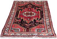 Morgenland Wollteppich Touiserkan Medaillon Blu scuro 145 x 75 cm, rechteckig, 1 mm Höhe, Handgeknüpft