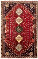 Morgenland Wollteppich Shiraz Medaillon 276 x 172 cm, rechteckig, 0,1 mm Höhe, Unikat mit Zertifikat