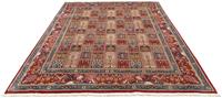 Morgenland Wollteppich Moud Felder Rosso chiaro 292 x 196 cm, rechteckig, 1 mm Höhe, Unikat mit Zertifikat