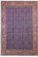 Morgenland Wollteppich Täbriz Durchgemustert Blu 289 x 198 cm, rechteckig, 1 mm Höhe, Unikat mit Zertifikat