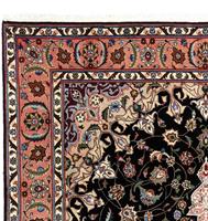 Morgenland Wollteppich Täbriz - 50 Raj Medaillon Marrone 288 x 199 cm, rechteckig, 0,8 mm Höhe, Unikat mit Zertifikat