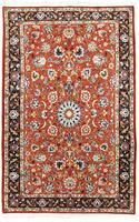 Morgenland Wollteppich Täbriz Stark Gemustert Ruggine 226 x 141 cm, rechteckig, 1 mm Höhe, Unikat mit Zertifikat