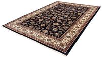 Morgenland Wollteppich Kaschmar Blumenmuster Blu scuro 283 x 204 cm, rechteckig, 1 mm Höhe, Unikat mit Zertifikat