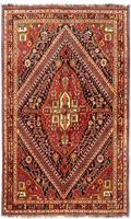 Morgenland Wollteppich Shiraz Medaillon 260 x 165 cm, rechteckig, 0,1 mm Höhe, Unikat mit Zertifikat
