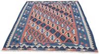 Morgenland Wollteppich Kelim Fars Nomadisch 174 x 124 cm, rechteckig, 0,4 mm Höhe, Wendeteppich