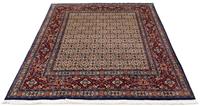 Morgenland Wollteppich Moud Figurativ Rosso scuro 295 x 195 cm, rechteckig, 1 mm Höhe, Unikat mit Zertifikat