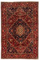 Morgenland Wollteppich Bachtiar Medaillon Rosso scuro 310 x 209 cm, rechteckig, 1 mm Höhe, Unikat mit Zertifikat