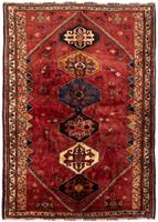 Morgenland Wollteppich Shiraz Medaillon 247 x 170 cm, rechteckig, 0,1 mm Höhe, Unikat mit Zertifikat