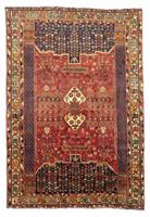 Morgenland Wollteppich Shiraz Medaillon Rosso 283 x 185 cm, rechteckig, 1 mm Höhe, Unikat mit Zertifikat